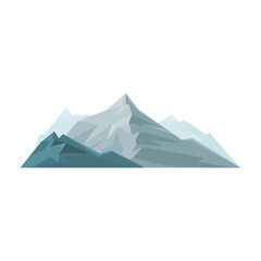 Mountain, outdoor design element, nature landscape, mountainous geology vector Illustration