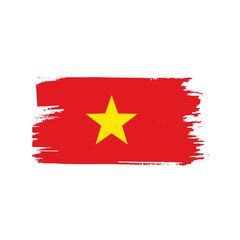 Vietnam flag, vector illustration