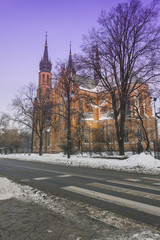 Fototapeta na wymiar Poland, Radom, Cathedral, Winter
