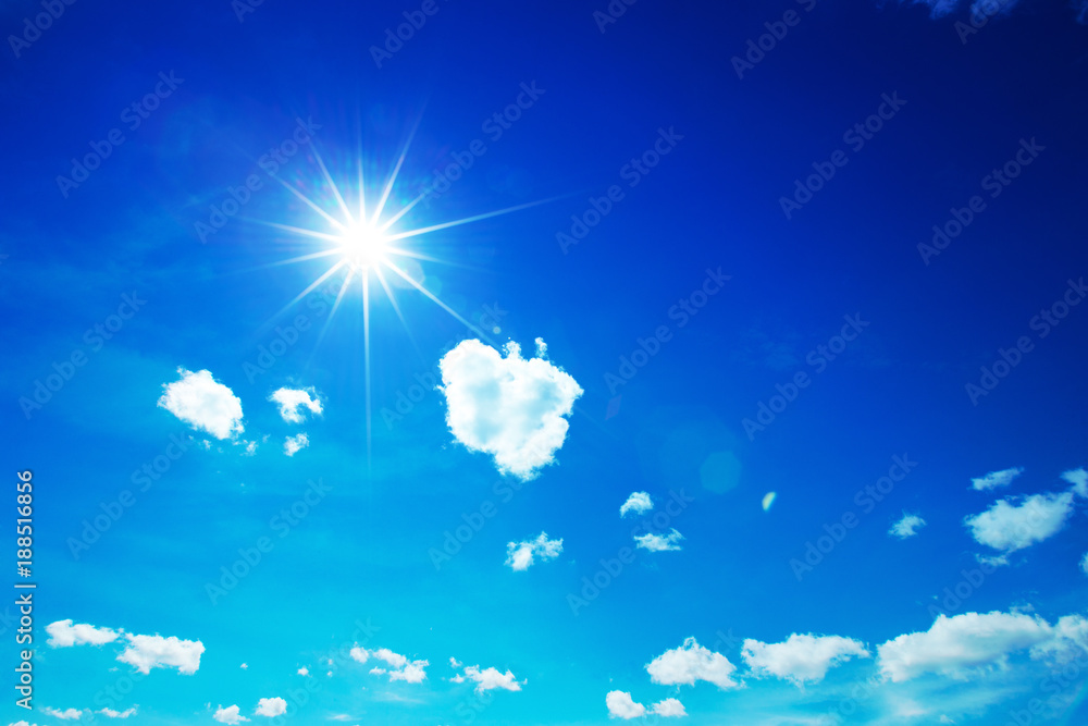 Wall mural sunny sky