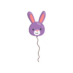 Balloon in the form of bunny animal cartoon vector Illustration