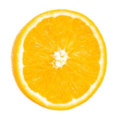 half of orange isolated on a white background