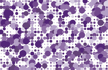 Dotted background with circles, dots, point different size, scale Halftone pattern Purple, violet color Vector illustration  
