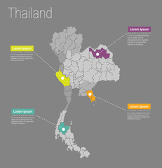 Map Thailand i concept.