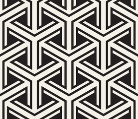 Vector seamless pattern. Modern stylish abstract texture. Repeating geometric tiling from striped elements