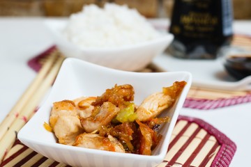 Chinese food with rice