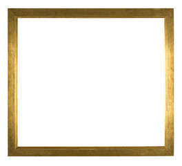 Obraz premium Large empty picture frame, distressed gold finish