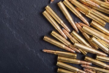 Fototapeta premium Gun cartridge 8mm caliber