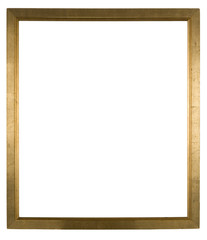 Large empty picture frame, distressed gilt finish