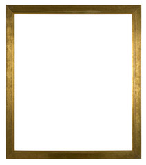 Large empty picture frame, distressed gilt finish