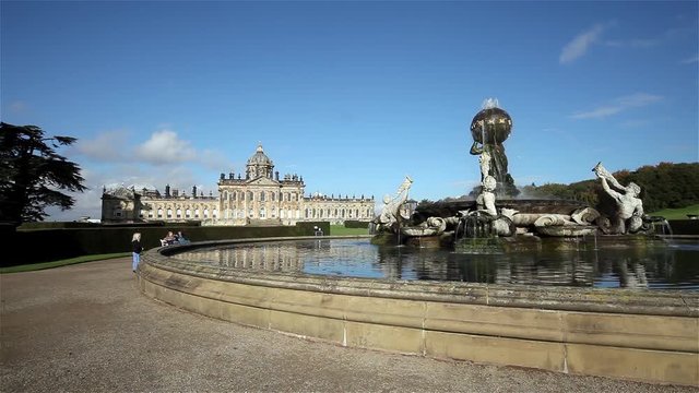 Atlas Fountain & Castle Howard; Castle Howard; Malton, North Yorkshire, England
