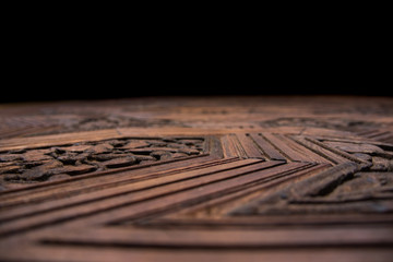 Texture of an engraving on wood