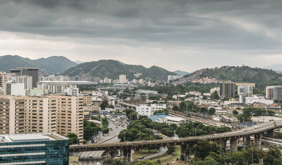 Fototapeta premium Busy highway junctions in Rio de Janeiro, Brazil