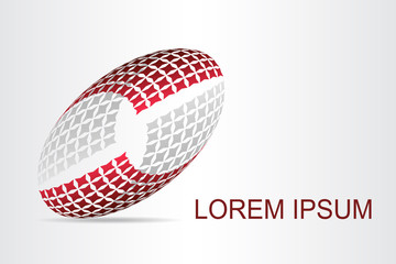Logo stylized spherical surface with abstract shapes