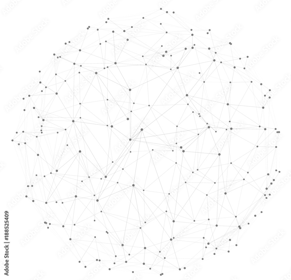 Poster wireframe polygonal element
