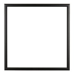 Empty picture frame, square, simple black moulding - obrazy, fototapety, plakaty