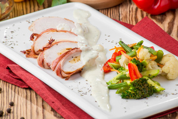 healthy food beautiful and tasty food on a plate