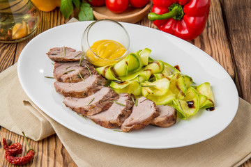 healthy food beautiful and tasty food on a plate