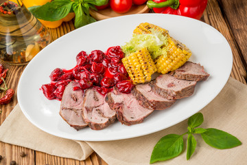 healthy food beautiful and tasty food on a plate