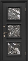 The model of the entrance metal door (isolated)