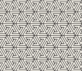 Vector seamless pattern. Modern stylish abstract texture. Repeating geometric tiling from striped elements