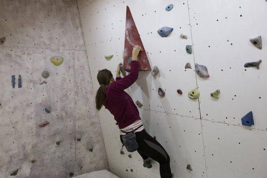 Rock climbing female