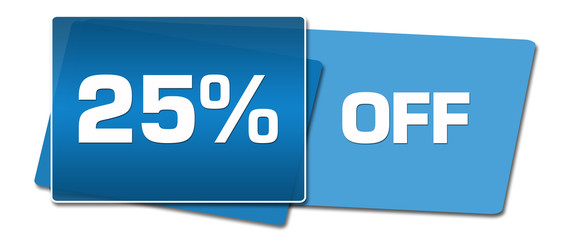 Discount Twenty Five Percent Off Blue Side Squares 