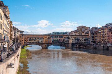 The Ponte Vecchio bridge in Florence, Italy