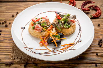 healthy food beautiful and tasty food on a plate