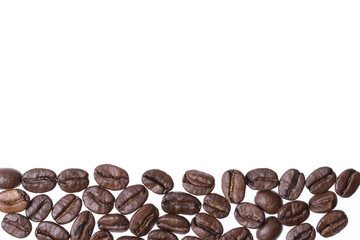Coffee beans isolated on a white background