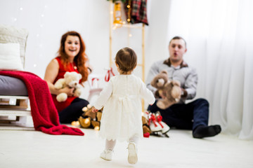 Happy parents with daughter