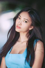 Obraz premium Attractive asian woman portrait