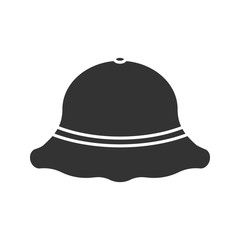 Fisherman hat glyph icon