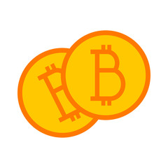 Bitcoin Simple Symbol Vector Illustration Graphic