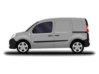 realistic cargo van. side view