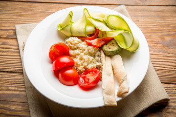 beautiful alcoholic cocktail, on a wooden table