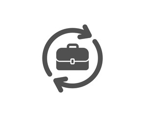 Business recruitment simple icon. Portfolio case or Job Interview sign. Quality design elements. Classic style. Vector