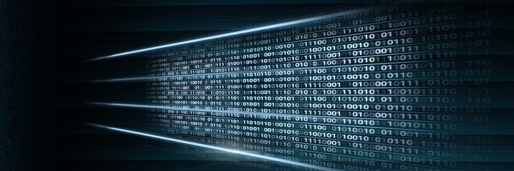 Code binary interface and black background