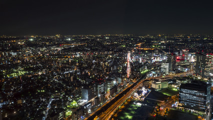 Yokohama night light cityscape 4