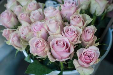 bouquets de rose chez le fleuriste