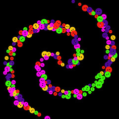 Vector Confetti Background Pattern. Element of design. Colored buttons on a black background