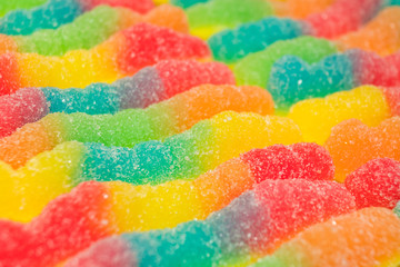multi-colored gelatinous sweets