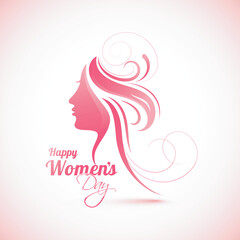 Happy Women's Day celebration design.