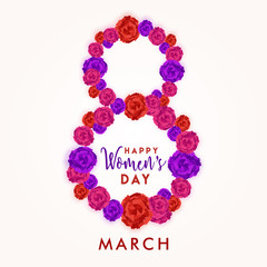 Happy Women's Day celebration design.