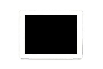 tablet on white background