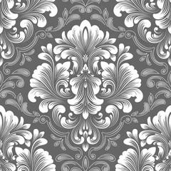 Foto op Plexiglas Vectordamast naadloos patroonelement. Klassieke luxe ouderwetse damast sieraad, koninklijke Victoriaanse naadloze textuur voor behang, textiel, inwikkeling. Exquise bloemen barok sjabloon. © garrykillian