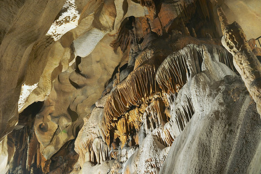 Gosu limestone cave in Danyang, South Korea. Called the "underground palace" and formed over 450 million years ago.