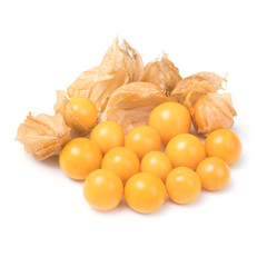 Cape Gooseberry, physalis fruit (Physalis peruviana) isolated on a white background