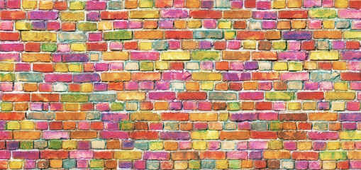 color brick wall