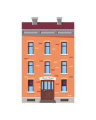 Image of Best Hotel with Roof Vector Illustration